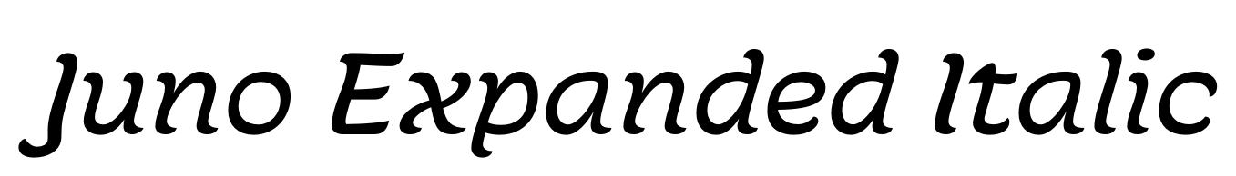 Juno Expanded Italic